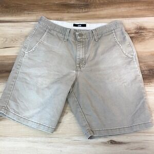 Vans Chino Shorts Mens 32 Flat Front Casual Khaki Skateboarding